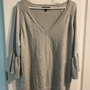 Bell sleeve grey sweater